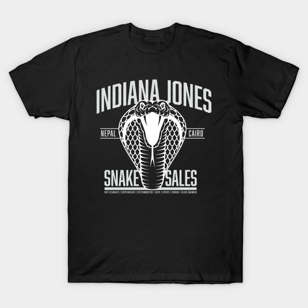 Indiana Jones Snake Sales T-Shirt by MindsparkCreative